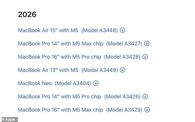 Apple dévoile accidentellement le nom de son nouveau MacBook d'entrée de gamme