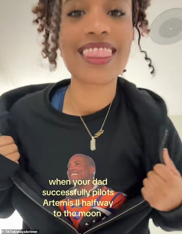 Maya Glover dances to honor father's historic NASA moon mission