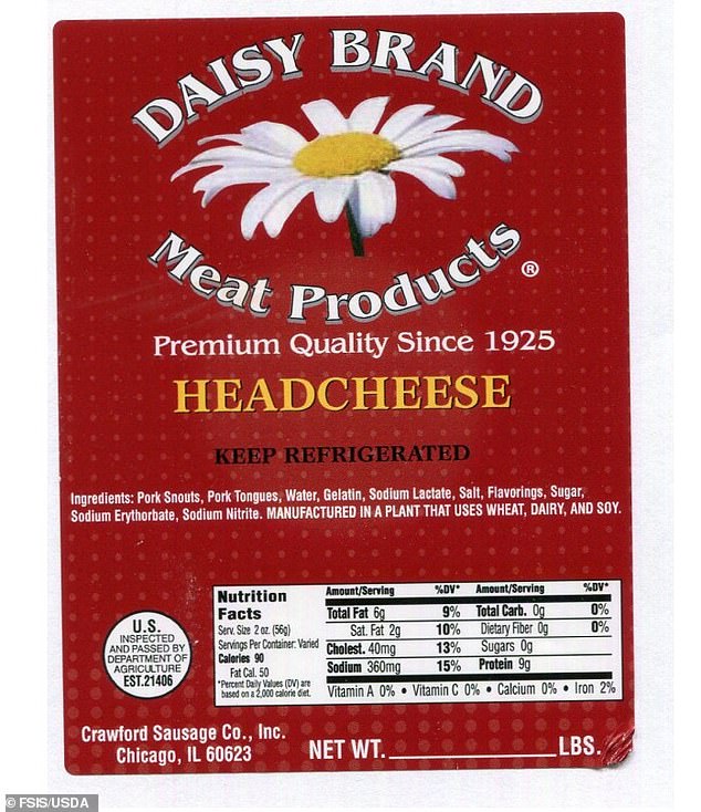 USDA warns against eating Daisy brand headcheese over deadly listeria outbreak.