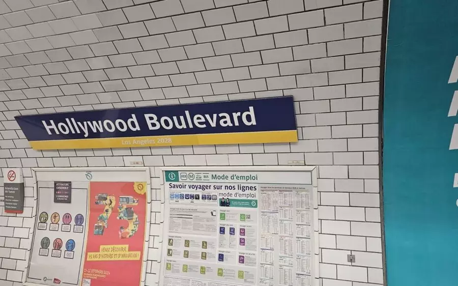 Six stations de métro parisiennes prennent les couleurs de Los Angeles