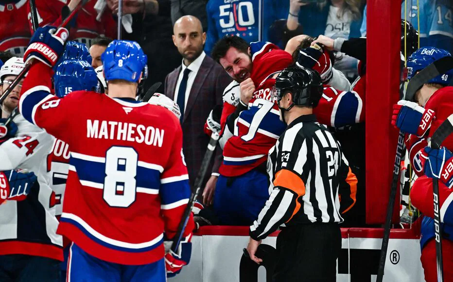 Bagarre générale lors du match entre les Canadiens et les Capitals