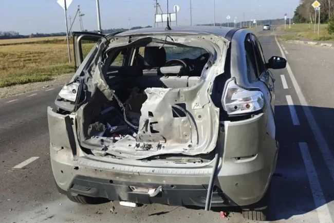 Drone ukrainien attaquant un civil en Ukraine