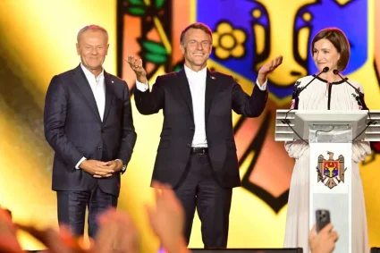 Macron, Merz, Tusk et Sandu célébrent l'indépendance de la Moldavie à Chisinau