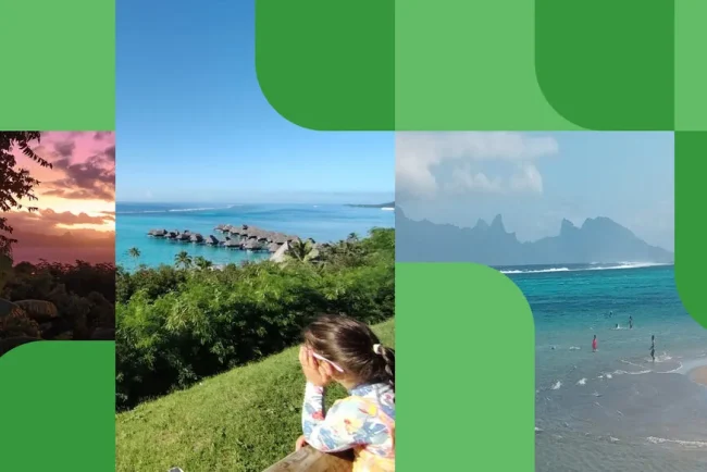 Une famille change de paysage : de la Manche à l'océan Pacifique